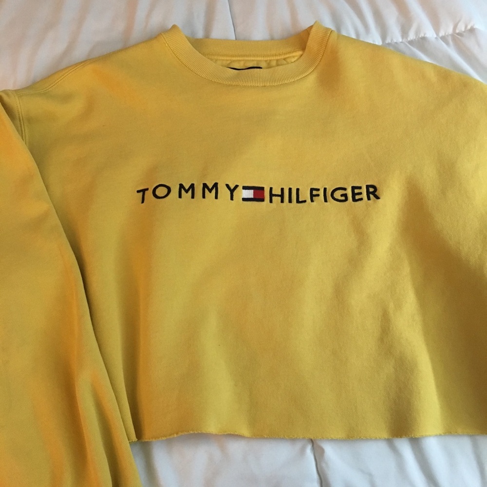 yellow, Tommy Hilfiger cropped sweatshirt
